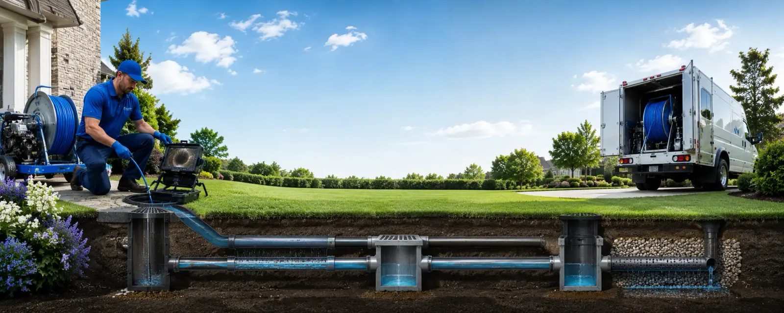 Outdoor drain cleaning information for Combined Locks, WI